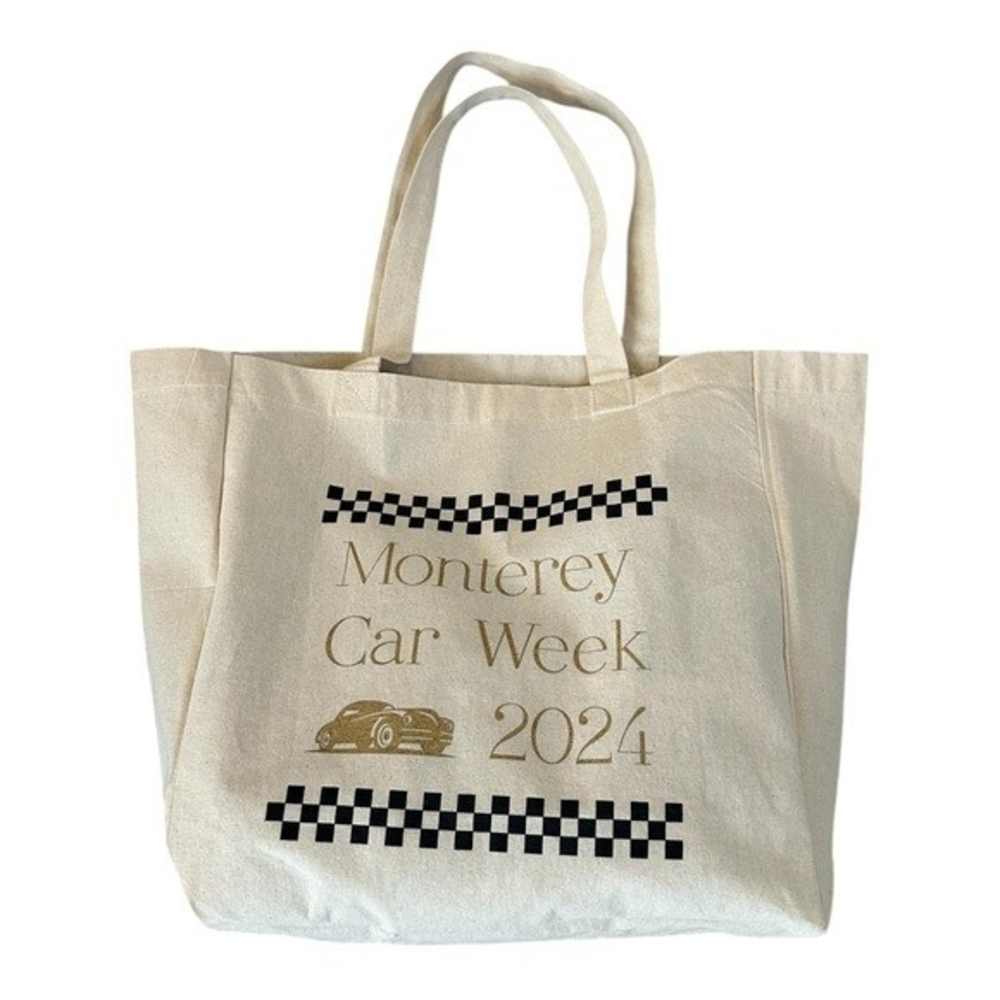2024 Monterey Car Week Tote Bag Canvas Shopper Promo Shoulder Bag